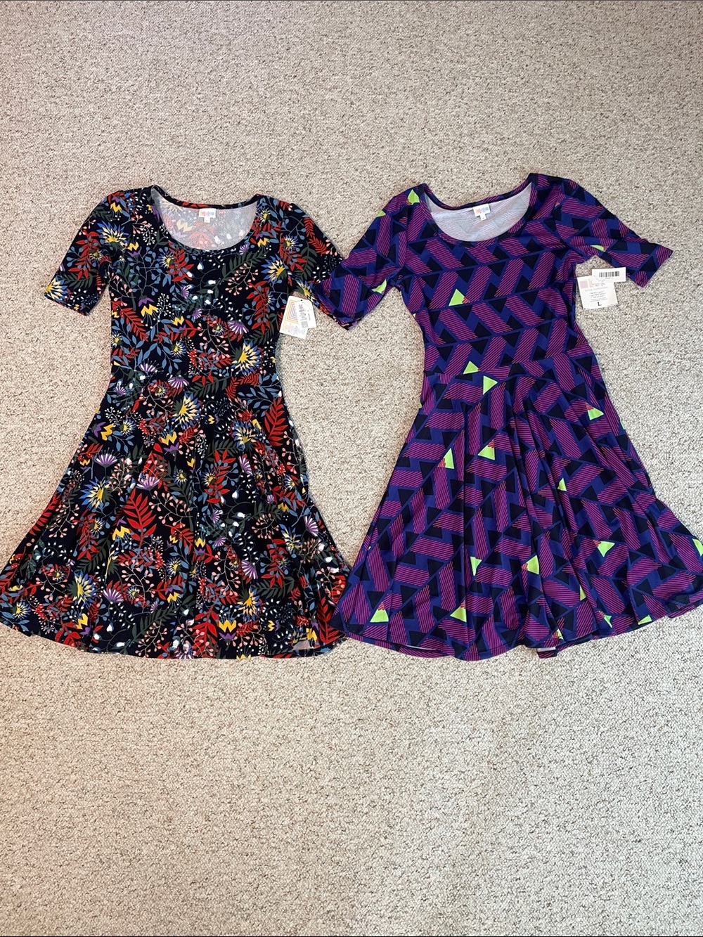 LuLaRoe Nicole Dress Lot of 2~NWT